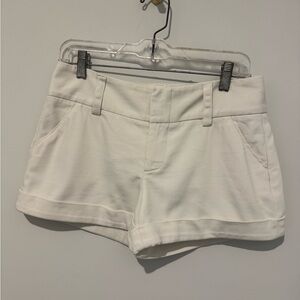 Alice + Olivia White High Waist Shorts